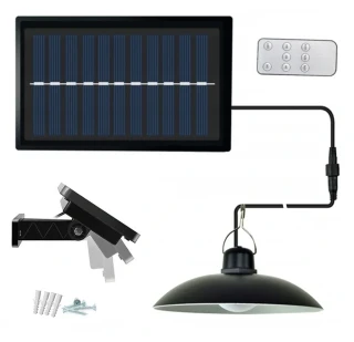 Solární zahradní závěsná kulatá lampa LED na terasu